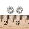 Brass Micro Pave Cubic Zirconia Beads KK-S350-05P-2