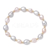 Natural Cultured Freshwater Pearl Beads Stretch Bracelets for Women BJEW-JB13210-01-2