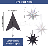 6Pcs 3 Colors Paper Star Pendant Decorations HJEW-GF0001-66B-2