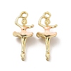 Rack Plating Alloy Enamel Pendants ENAM-M051-02G-C-2