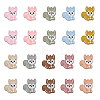 20Pcs 10 Colors Squirrel Food Grade Eco-Friendly Silicone Focal Beads SIL-GL0001-02-1