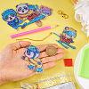2 Sets 2 Style DIY Diamond Painting Sporting Panda Keychain Kits DIY-TA0003-80-7