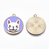 Eco-Friendly Alloy Enamel Pendants ENAM-Q437-055-NR-2
