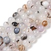Natural Dendritic Agate Beads Strands G-A248-A07-04-2