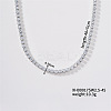 Hip-hop Brand Shiny Brass Crystal Rhinestone Collar Necklaces for Men AO0878-1