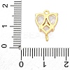 Brass Clear Cubic Zirconia Connector Charms KK-A240-19G-3