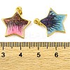 Brass Enamel Pendants KK-S401-15G-3