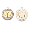 Alloy Rhinestone Pendants X1-PALLOY-S183-001H-RS-3