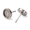 201 Stainless Steel Stud Earring Findings STAS-D379-10C-P-2
