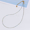 Natural Aquamarine Faceted Round Beaded Necklaces GJ4349-6-1
