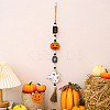 Halloween Wood Bead Tassel Tree Ornaments HAWE-PW0001-096A-1