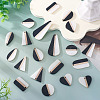 20Pcs 10 Styles Resin & Natural Wood Pendants RESI-TA0004-48-6