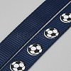 10 Yards Football Theme Polyester Printed Grosgrain Ribbon OCOR-WH0036-42B-2