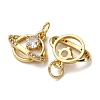 Brass Pave Clear Cubic Zirconia Charms KK-A270-1G-2