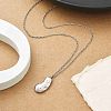304 Stainless Steel Pendant Necklace NJEW-K255-23P-3