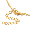 Rhinestone Flower Pandant Necklace with Cable Chains LS-NJEW-K247-01G-4