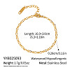 European 2.8MM 304 Stainless Steel Oval Link Chain Bracelets GN2970-2-1