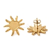 Ion Plating(IP) 304 Stainless Steel Sun Stud Earrings EJEW-C114-28G-1