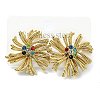 304 Stainless Steel Micro Pave Clear Cubic Zirconia Stud Earrings For Women EJEW-B112-02G-03-4