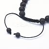 Nylon Cord Braided Bead Bracelets BJEW-F276-F-4