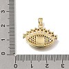 Brass Micro Pave Cubic Zirconia with Blue Enamel Pendants CU-CBAA556-09A-3