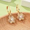 Brass Micro Pave Clear Cubic Zirconia Hoop Earrings for Women EJEW-G428-24G-01-1