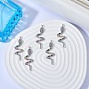5Pcs Brass Micro Pave Cubic Zirconia Links Connectors ZIRC-SZ0002-80P-3
