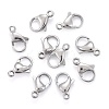304 Stainless Steel Lobster Claw Clasps X-STAS-AB13-2