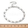 304 Stainless Steel Rhinestone Cup Chain Bracelets for Women BJEW-F488-26A-P-5