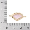 Golden Plated Brass Pave Clear Cubic Zirconia Connector Charms KK-L218-002G-04-3