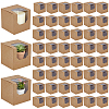 Cube Paper Cupcake Storage Boxes with Visible Window LS-BAKE-WH0002-002A-1