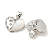 Brass Micro Pave Clear Cubic Zirconia Pendants KK-P275-16P-2