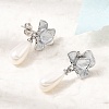 Brass Enamel Stud Dangle Earrings KK-CBAB173-02A-P-2
