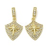 Rack Plating Brass Micro Pave Cubic Zirconia Pendants KK-E114-04G-02-1