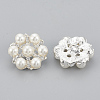 Alloy Rhinestone Shank Buttons RB-S048-11-2
