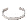 304 Stainless Steel Plain Open Cuff Bangles for Women SA-CBAC920-08P-4