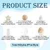30Pcs 6 Styles Natural Freshwater Shell Pendants Sets SHEL-YW0001-11-3
