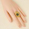 304 Stainless Steel with Natural Shell Cuff Open Rings for Women XU1269-4-2