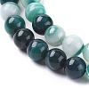 Natural Striped Agate/Banded Agate Beads Strands X-G-G582-6mm-48-3