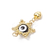 Glass Seed Beaded Eye Pendants PALLOY-MZ00634-4