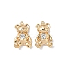 Brass Micro Pave Clear Cubic Zirconia Pendants KK-L254-08G-1