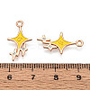 Alloy and Enamel Pendants ENAM-T021-40G-A-3