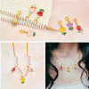 Tulip Alloy Enamel Pendant Stitch Markers HJEW-AB00434-5