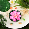 Artificial EVA Foam Lotus Leaf & Flower AJEW-SP0003-26E-5