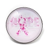Breast Cancer Awareness Ribbon Glass Brooches JEWB-L019-01D-1
