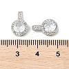 Brass Micro Pave Cubic Zirconia Pendants KK-R219-25P-3