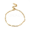 Ion Plating(IP) 304 Stainless Steel Paperclip Chain Bracelet for Women LS-BJEW-G667-05G-1