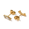 304 Stainless Steel Crystal Rhinestone Stud Earrings for Women EJEW-C094-01J-G-2