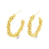 Brass Twist Rope Stud Earrings EJEW-G322-08MG-1