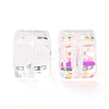Transparent Square Faceted Glass Beads GLAA-C013-02-4